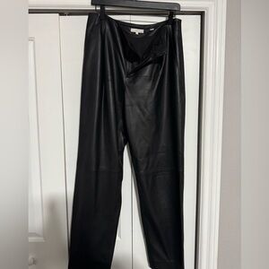 Vince Womens Black Leather Pants